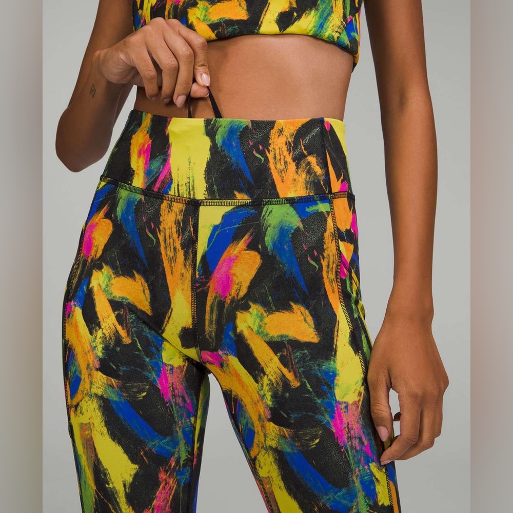 Lululemon•Invigorate High-Rise Tight 25"•Undertone Multi Rainbow•LIKE NEW•10 - Picture 5 of 16